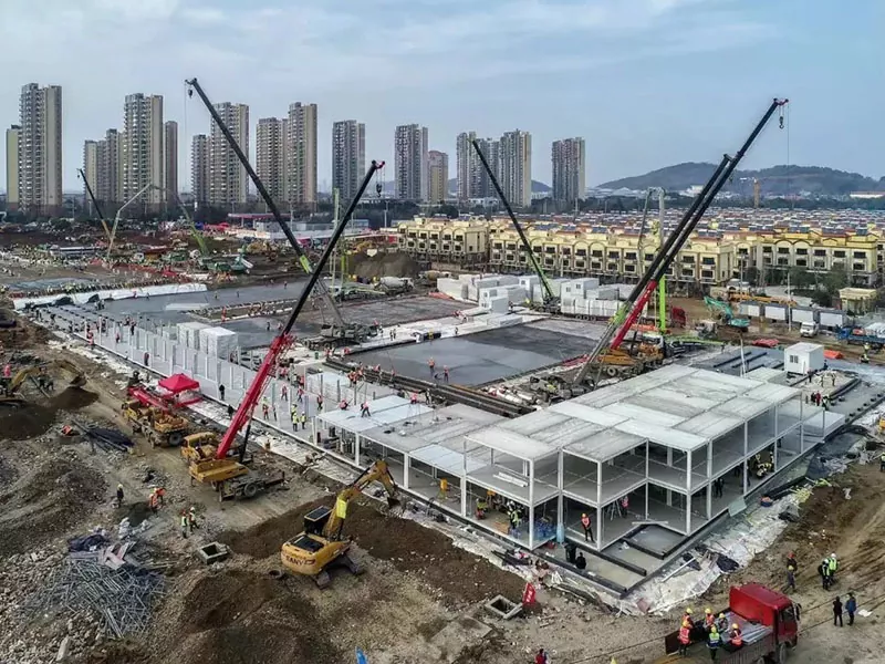 მოდულური ფოლადის კონსტრუქციის საავადმყოფოს შენობა